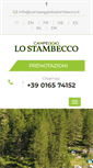 Mobile Screenshot of campeggiolostambecco.it