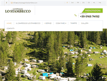 Tablet Screenshot of campeggiolostambecco.it